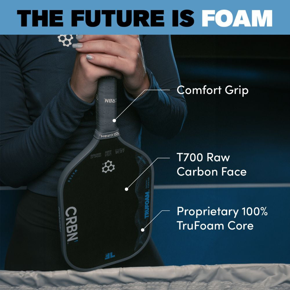 CRBN TruFoam Waves 1 Elongated Pickleball Paddle | Pickleball Sports