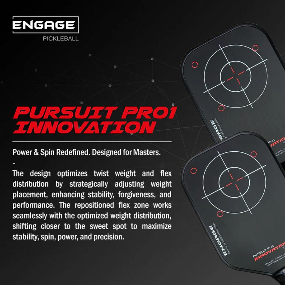 Engage Pursuit Pro1 Innovation 12.7mm Pickleball Paddle | Pickleball Sports