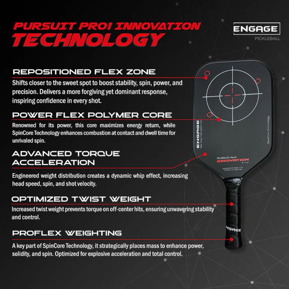 Engage Pursuit Pro1 Innovation 15.2mm Pickleball Paddle | Pickleball Sports