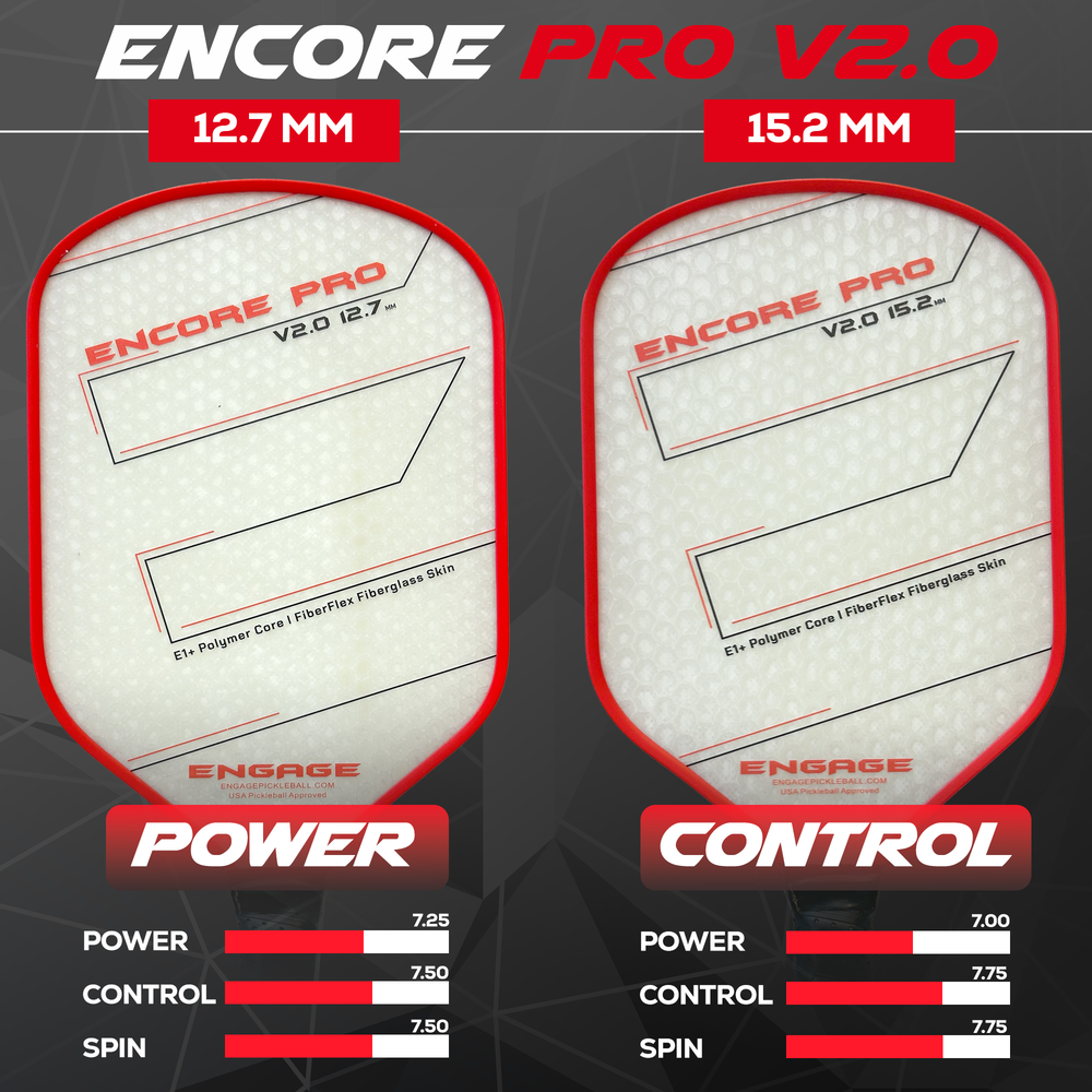 Engage Encore Pro V2.0 15.2mm Pickleball Paddle | Pickleball Sports