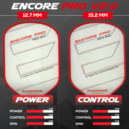 Engage Encore Pro V2.0 15.2mm Pickleball Paddle | Pickleball Sports