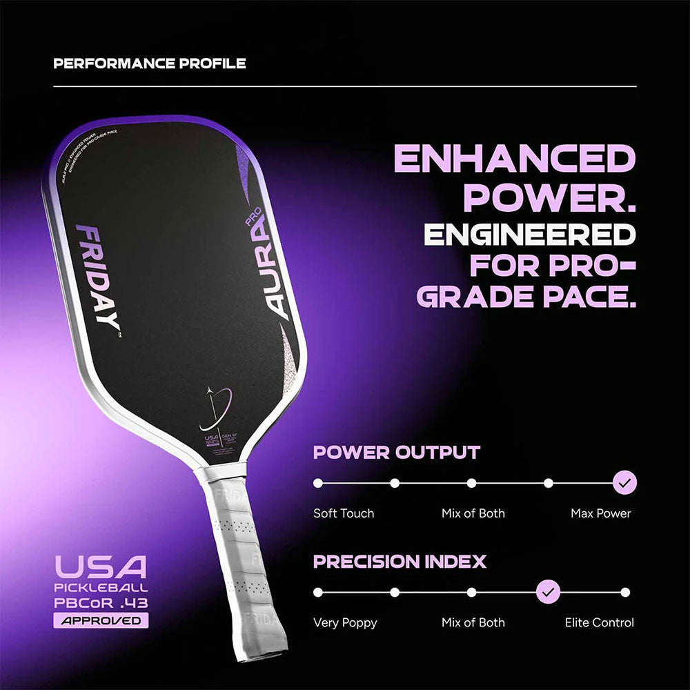 FRIDAY Aura Pro Widebody Pickleball Paddle | Pickleball Sports