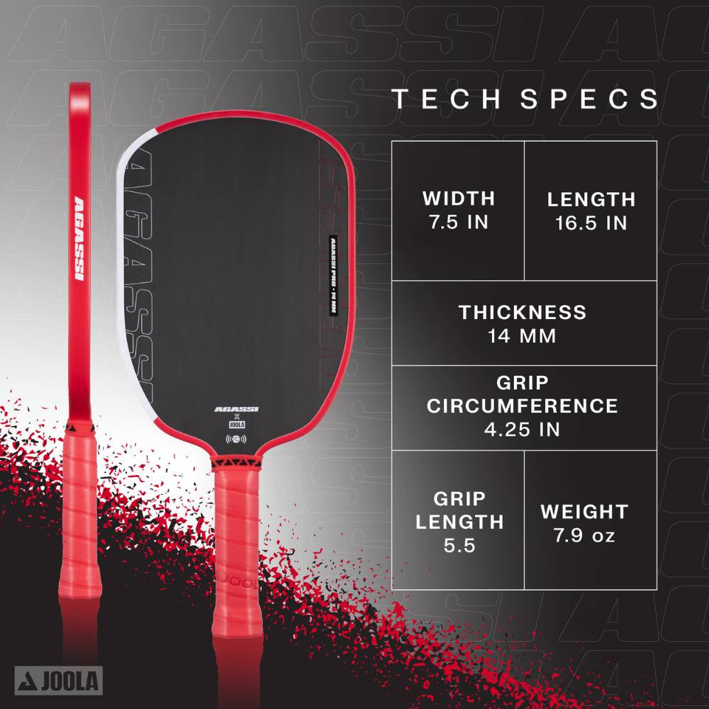 JOOLA Andre Agassi Pro 14mm Pickleball Paddle | Pickleball Sports