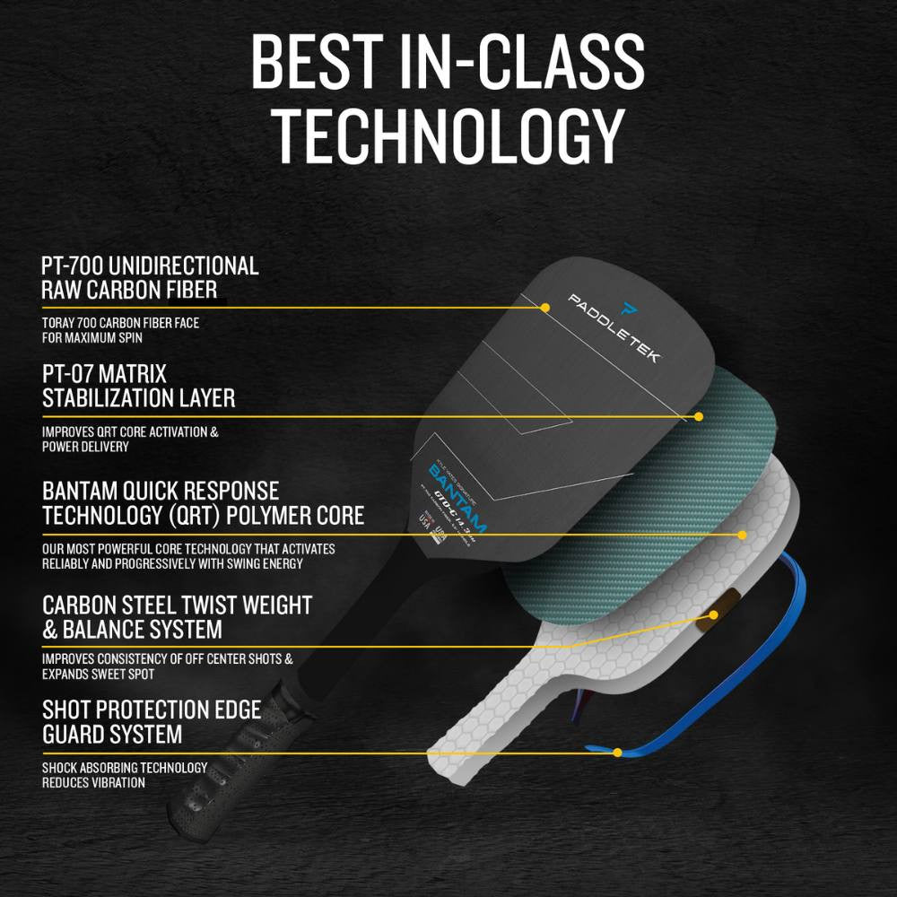 Paddletek Bantam GTO-C 14.3mm Pickleball Paddle | Pickleball Sports