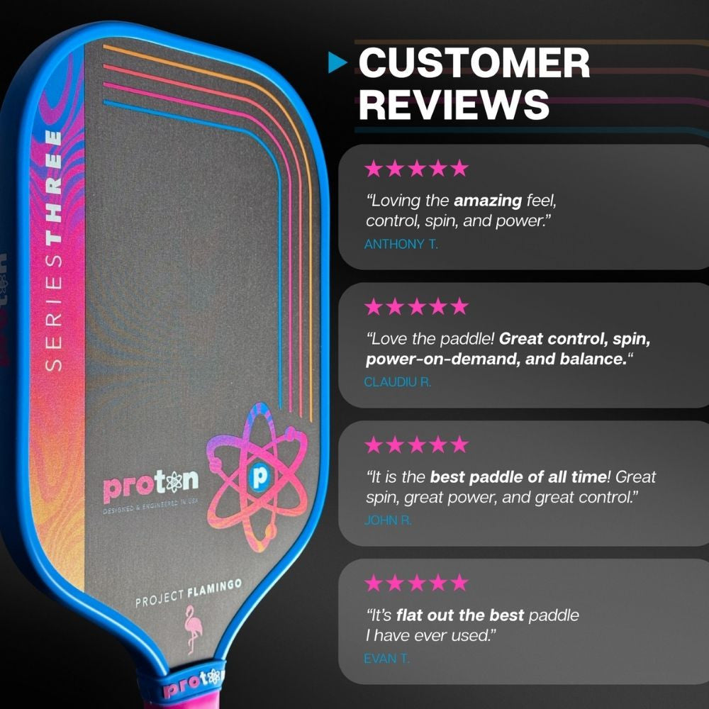Proton Series Three Project Peacock 13mm Pickleball Paddle | Pickleball Sports
