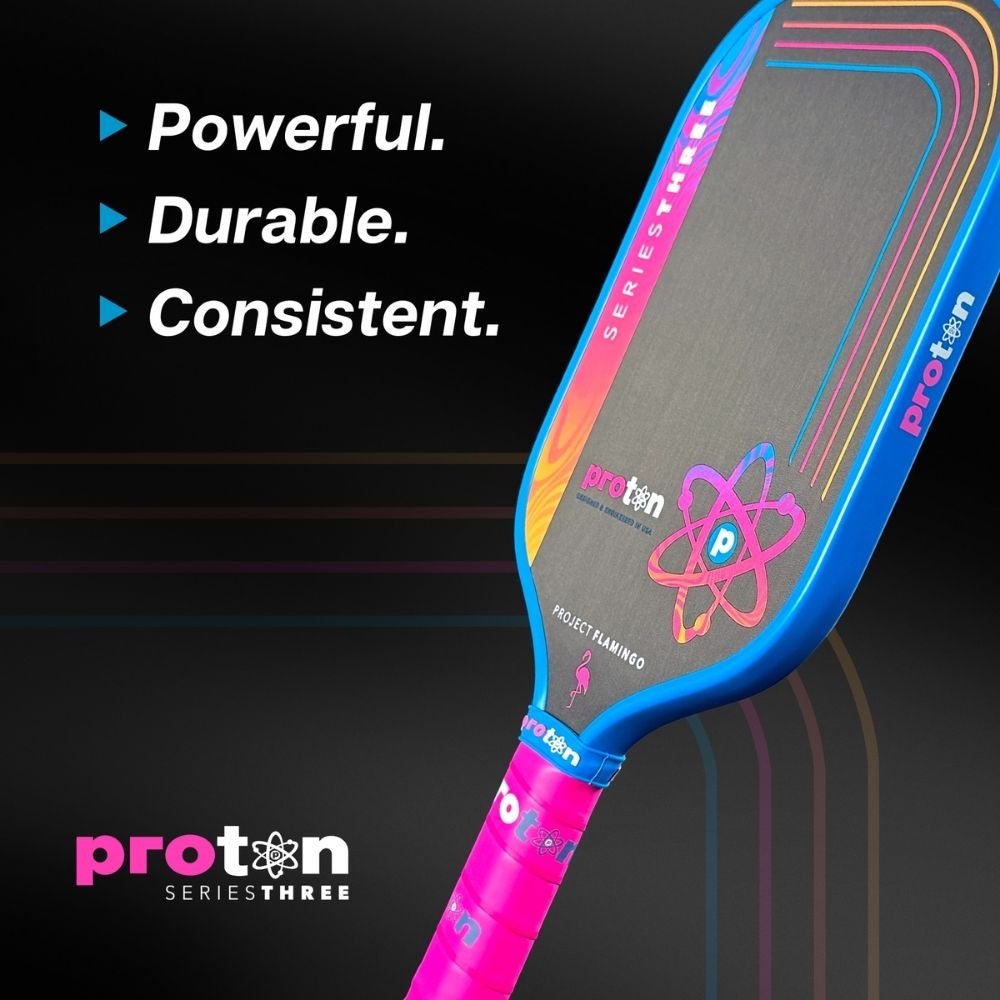 Proton Series Three Project Peacock 13mm Pickleball Paddle | Pickleball Sports