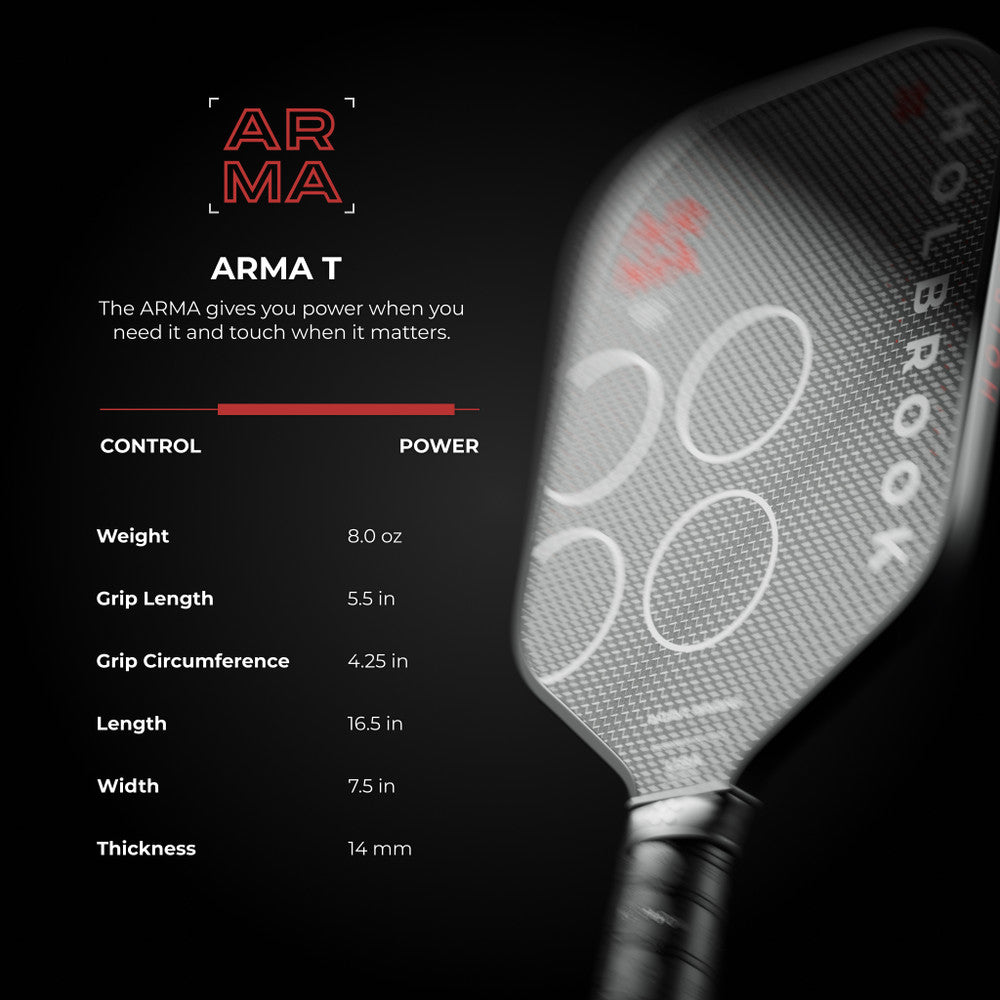 Holbrook ARMA T Metallic 14mm Pickleball Paddle | Pickleball Sports