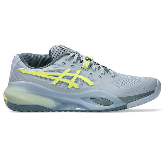 ASICS Gel-Resolution X 2E  Wide Court Shoe - Grey Blue/Pistachio | Pickleball Sports